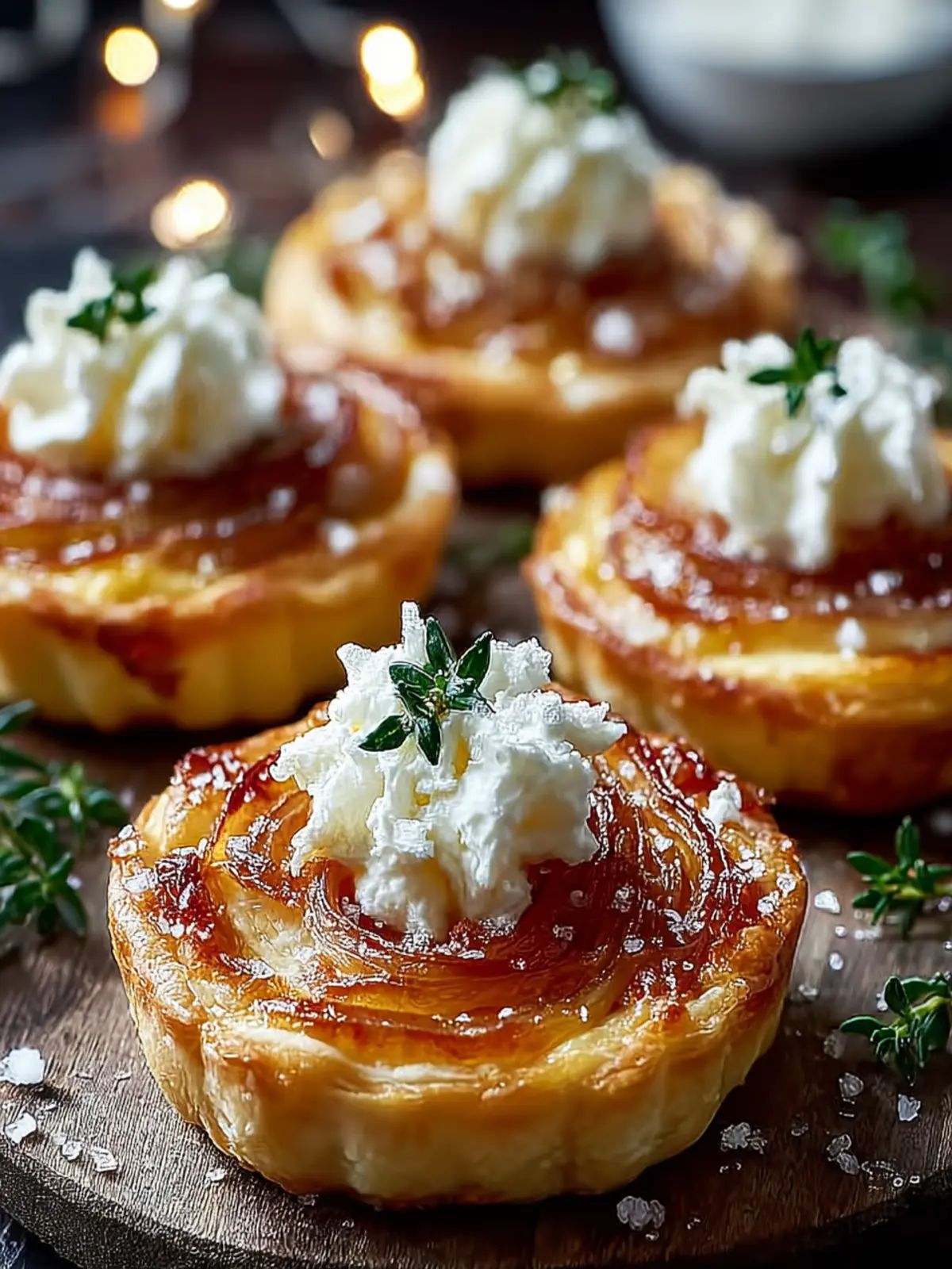 Irresistible Caramelized Onion and Goat Cheese Tartlets First Image