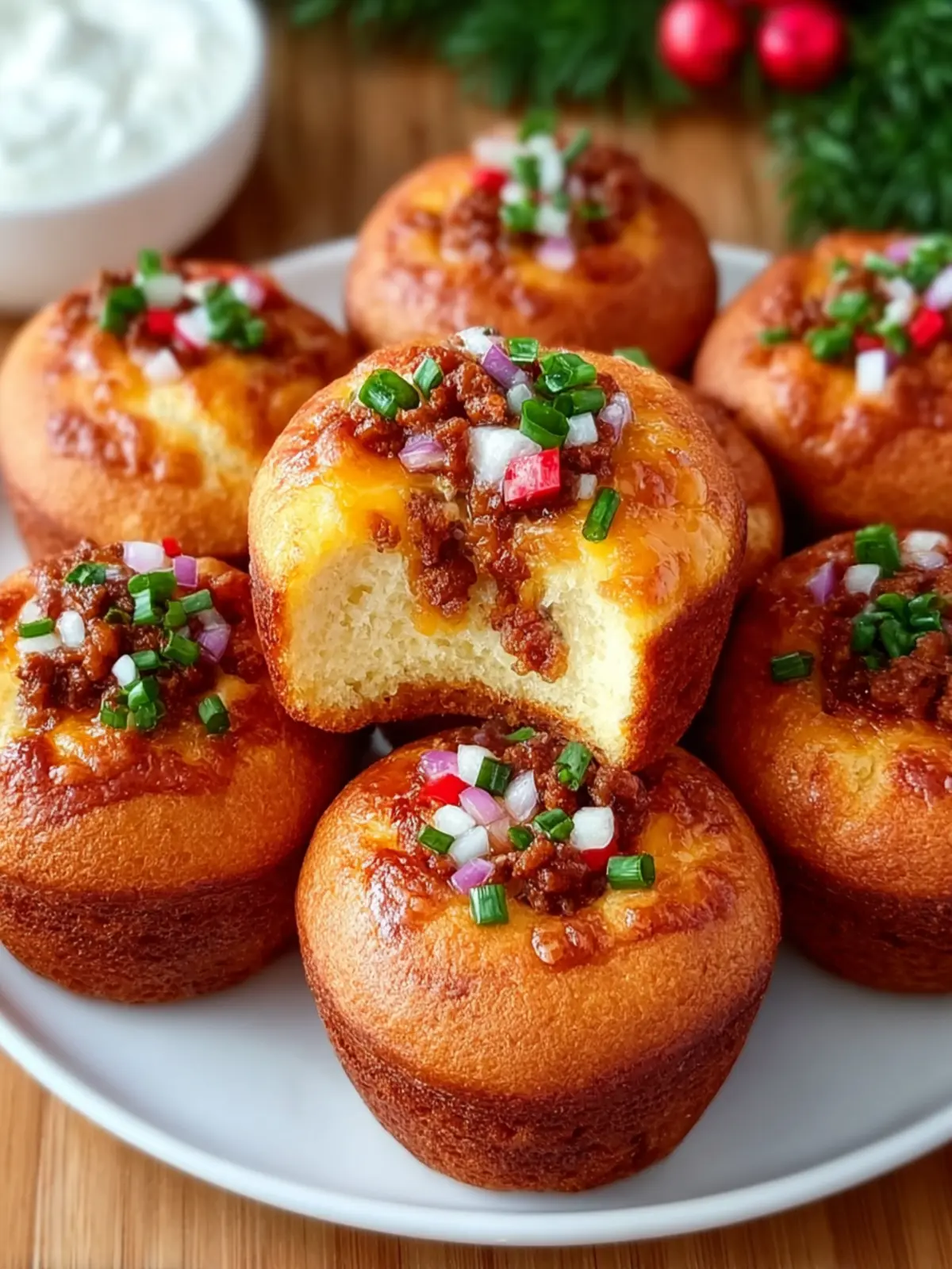 Chili Cheese Stuffed Muffins First Image
