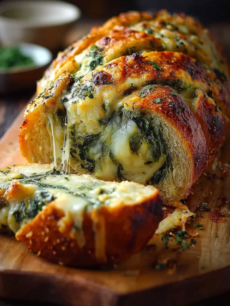 Cheesy Spinach Stuffed Bread: A Delightful Recipe! First Image