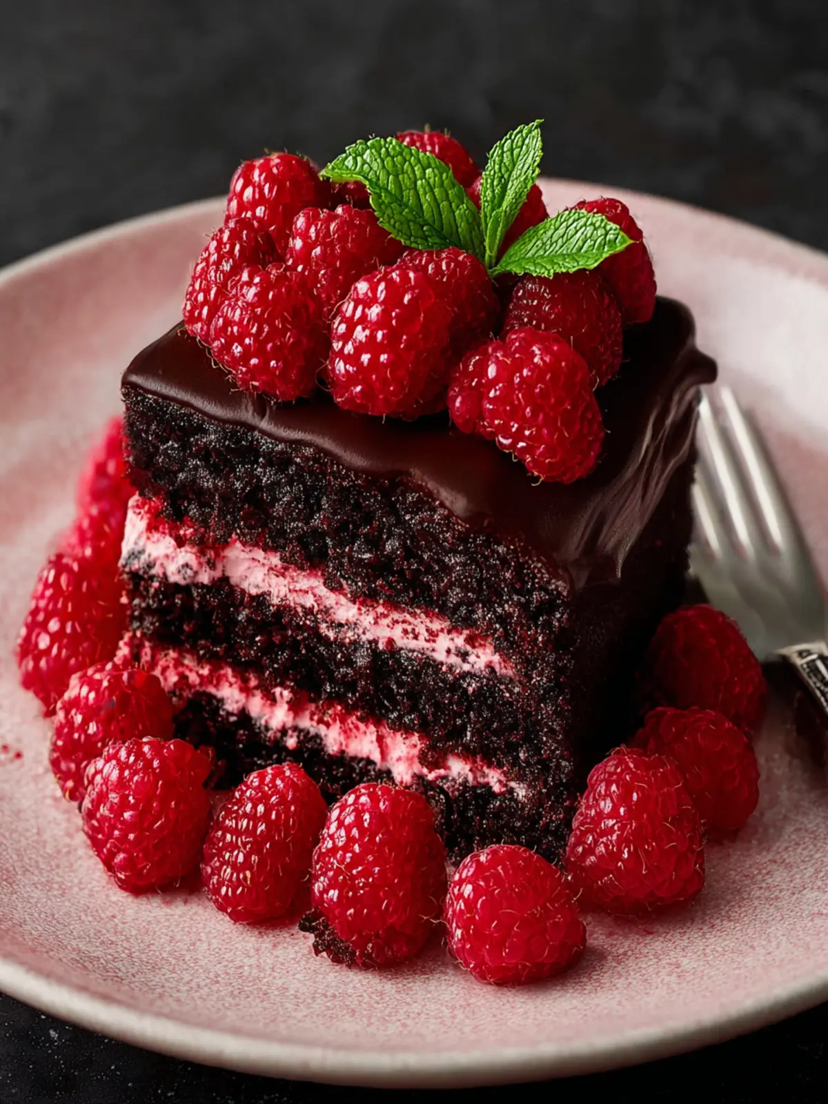 Valentines Day Chocolate Raspberry Cake Delight First Image