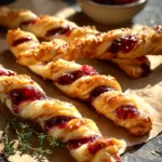 Cranberry Brie Puff Pastry Twists Recipe First Image