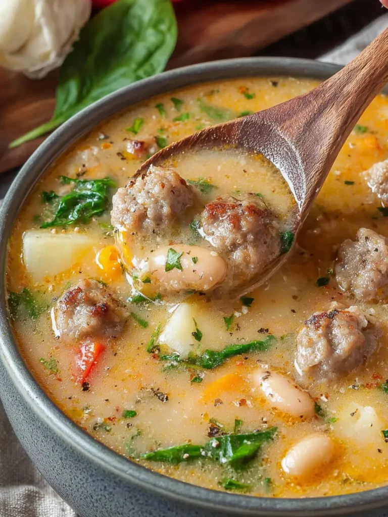 Italian Sausage White Bean Soup First Image