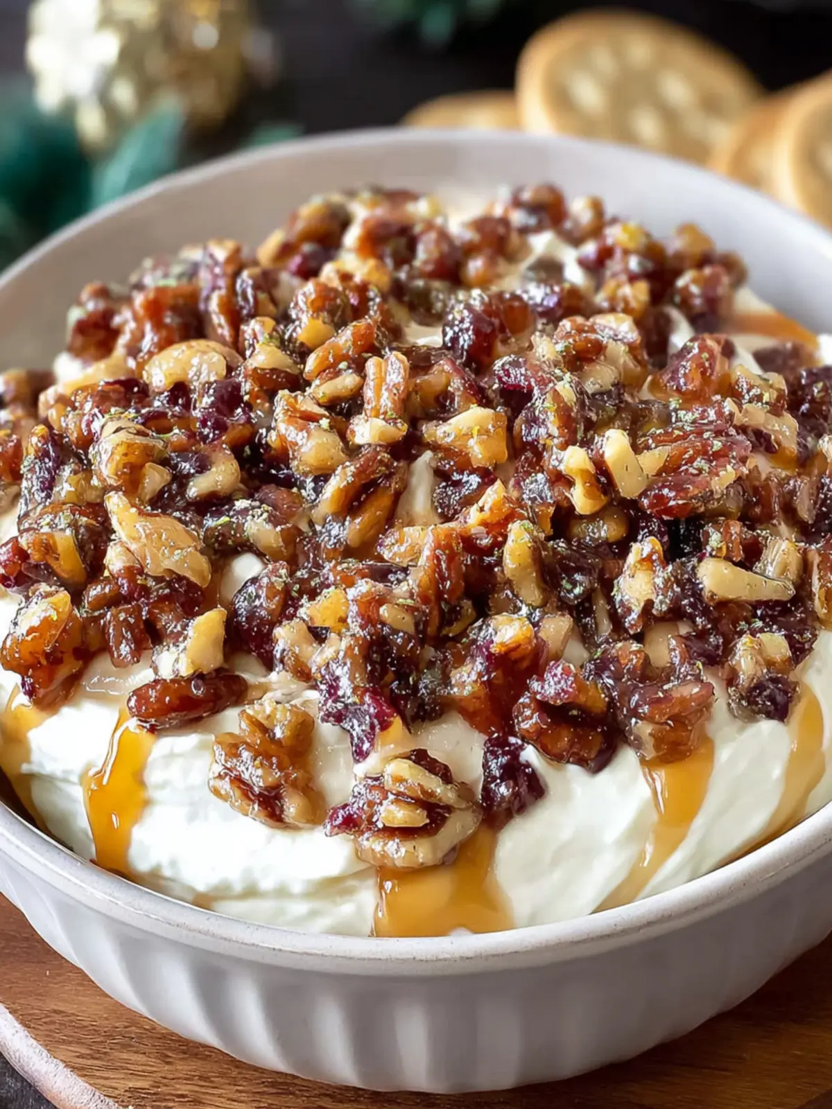 Whipped Goat Cheese Dip with Pecan Date Topping First Image