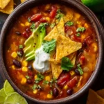 Crockpot Vegetarian Tortilla Soup First Image