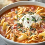 Healthy Lasagna Soup with Turkey, Easy, One Pot First Image
