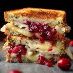 Turkey Cranberry Brie Grilled Cheese First Image
