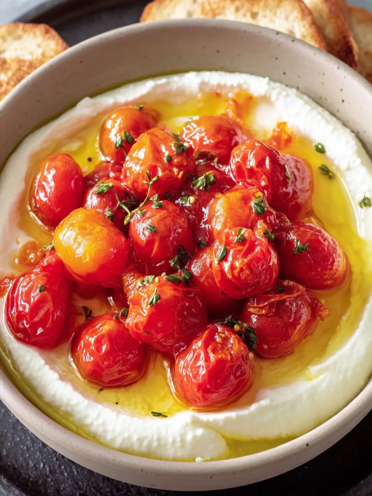 Whipped Ricotta Dip with Roasted Tomatoes and Herbs First Image