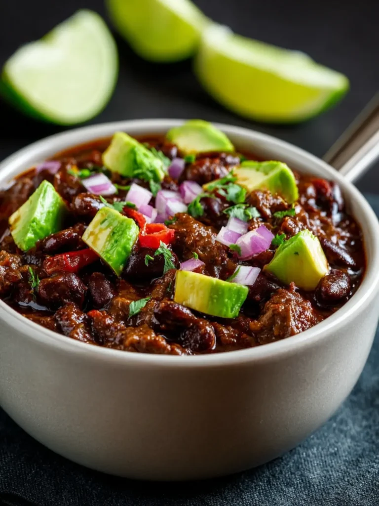 Black Bean and Beef Chili (Stovetop or Slow Cooker) First Image