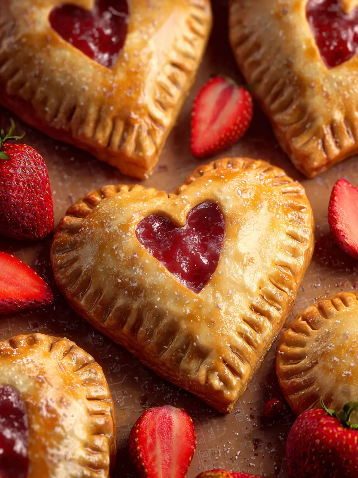 Heart Shaped Strawberry Hand Pies First Image