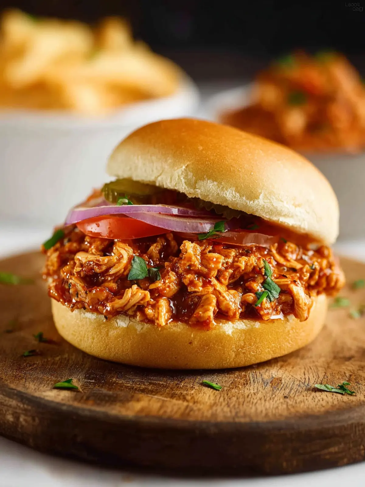 Cajun Chicken Sloppy Joes First Image