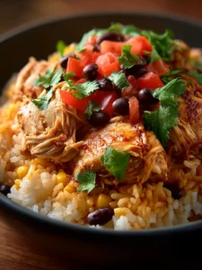 Southwest Crock Pot Chicken and Rice First Image