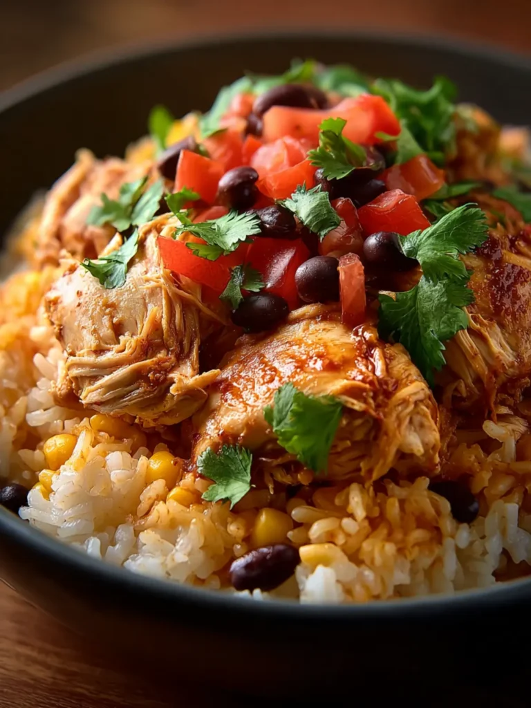 Southwest Crock Pot Chicken and Rice First Image