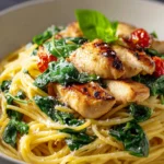 Chicken Spinach Pasta Recipe First Image