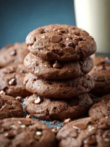 Chocolate Malted Milk Cookies First Image