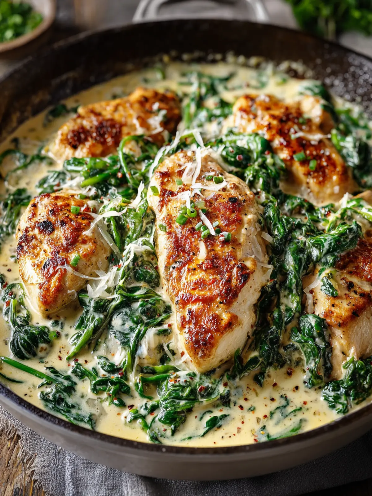 Creamy Chicken Spinach Skillet First Image