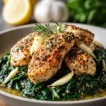 Garlic Chicken Spinach Recipe First Image