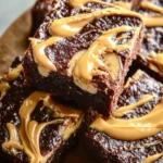 Healthy Chocolate Banana Peanut Butter Brownies First Image