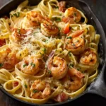 One Pan Shrimp Fettuccine Alfredo First Image
