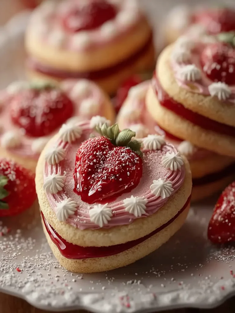 Strawberry Shortbread Cookies First Image