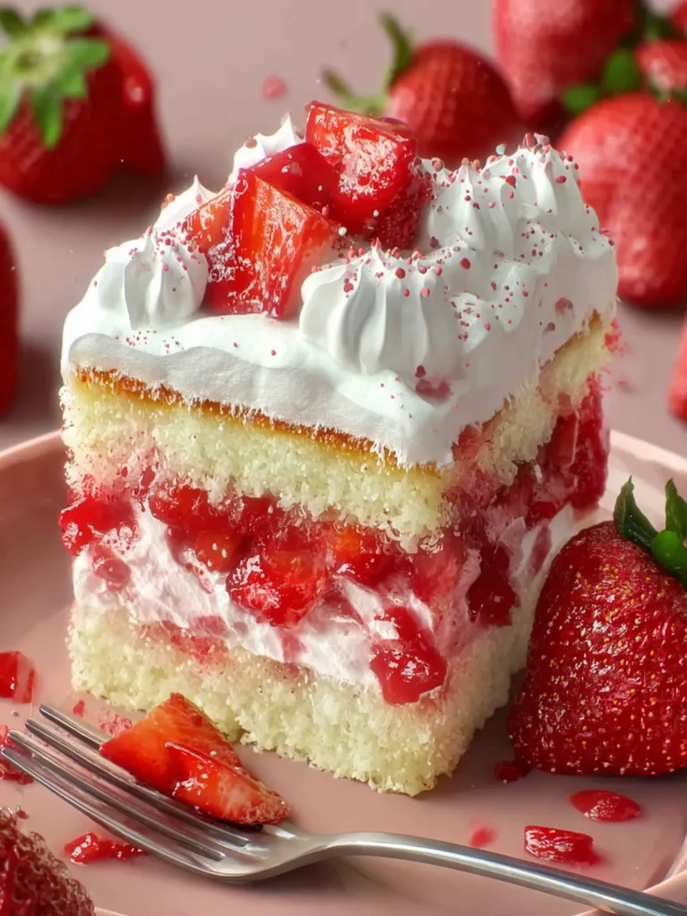 Strawberry Whipped Cream Cake First Image