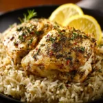 slow cooker lemon herb chicken rice First Image